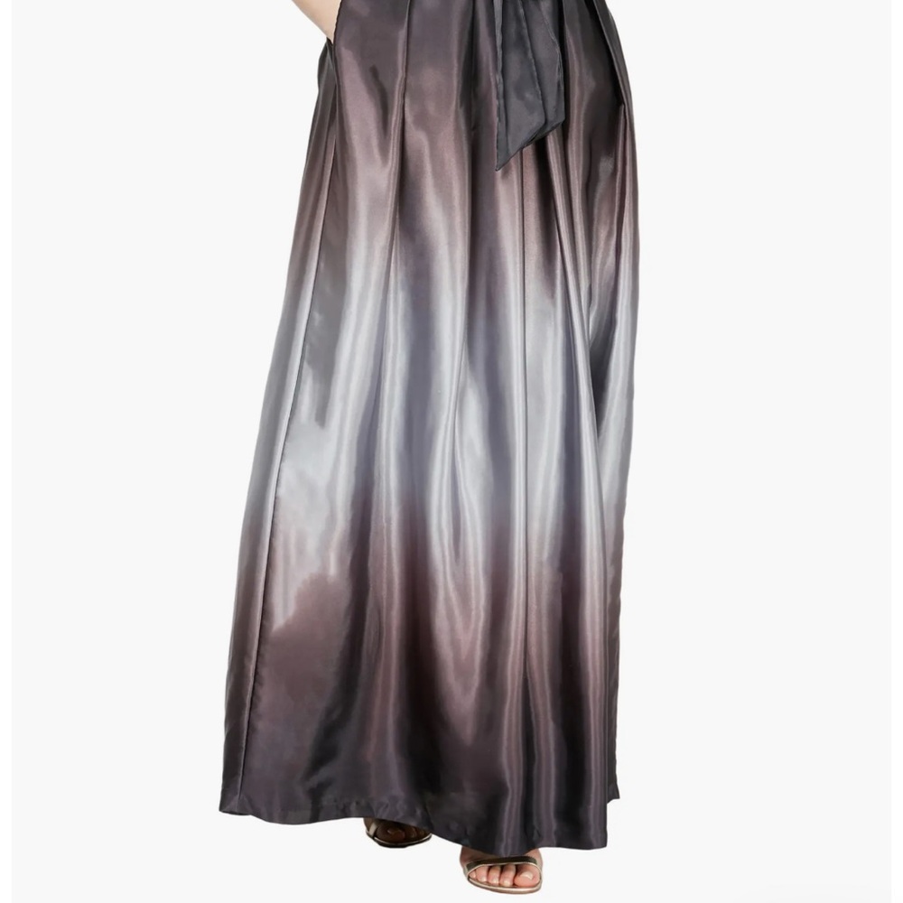 BLACK/GRAY OMBRE A LINE GOWN - Picture 3 of 3